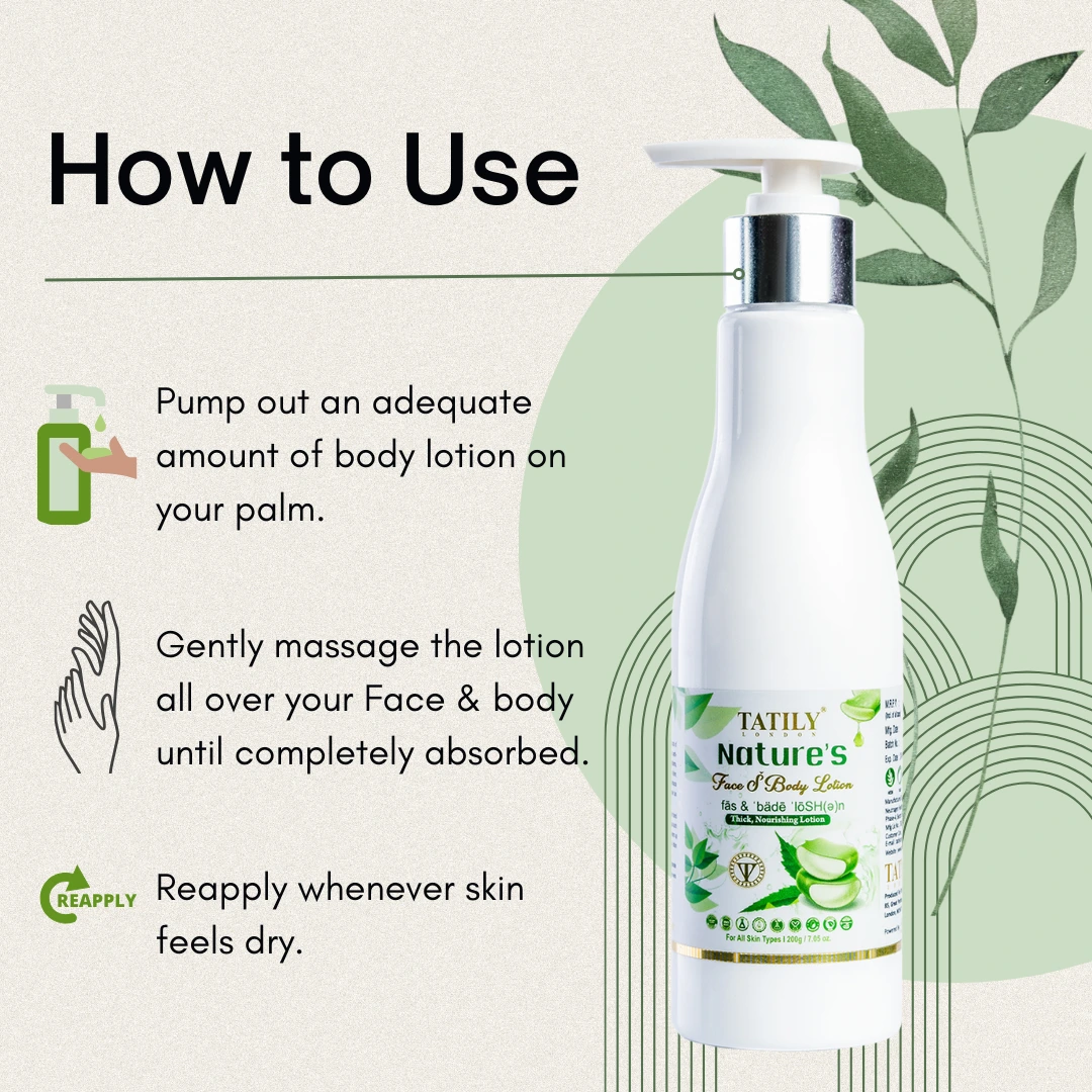 How to Use Nature’s body lotion