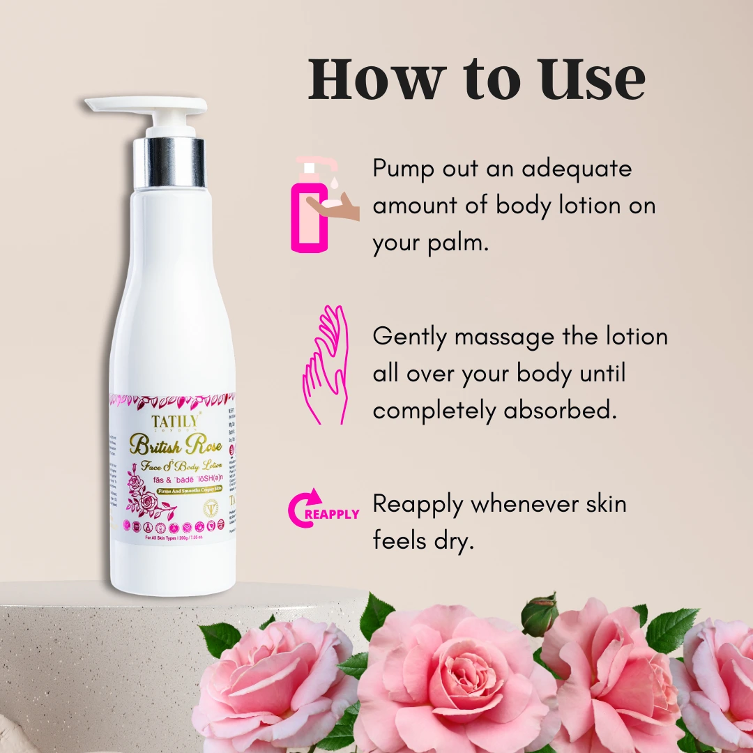 How to use British rose body lotion