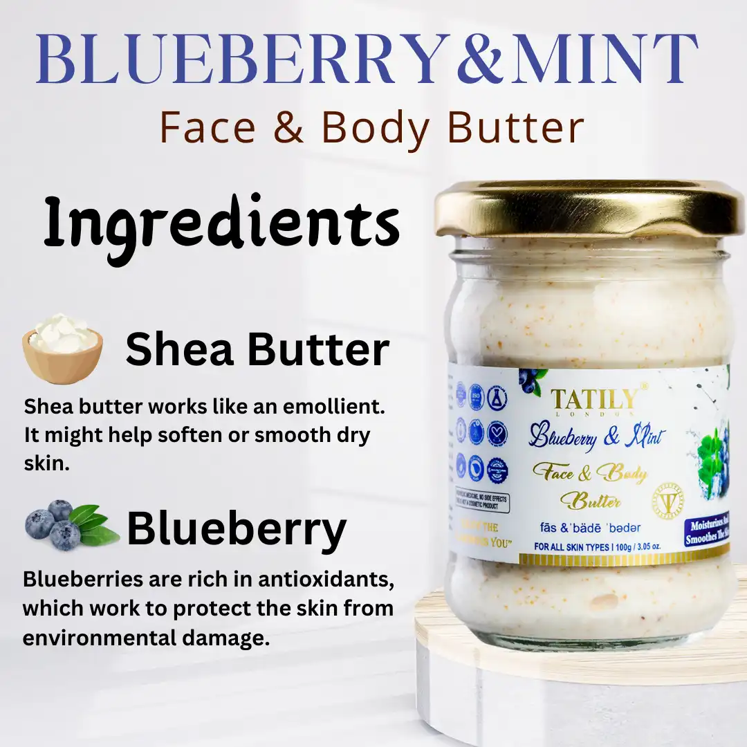 blueberry & Mint body butter Ingredients
